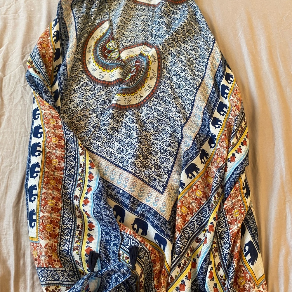 Colorful Elephant Pattern Kimono